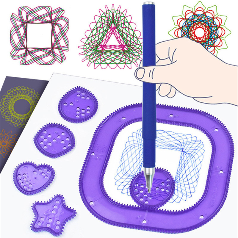 Power Tools Kids - Multi-function Geometric Ruler Drawing Painting Spirograph