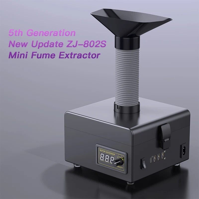 Power Tools Book - ZJ-802S New Fume Extractor Desktop Soldering