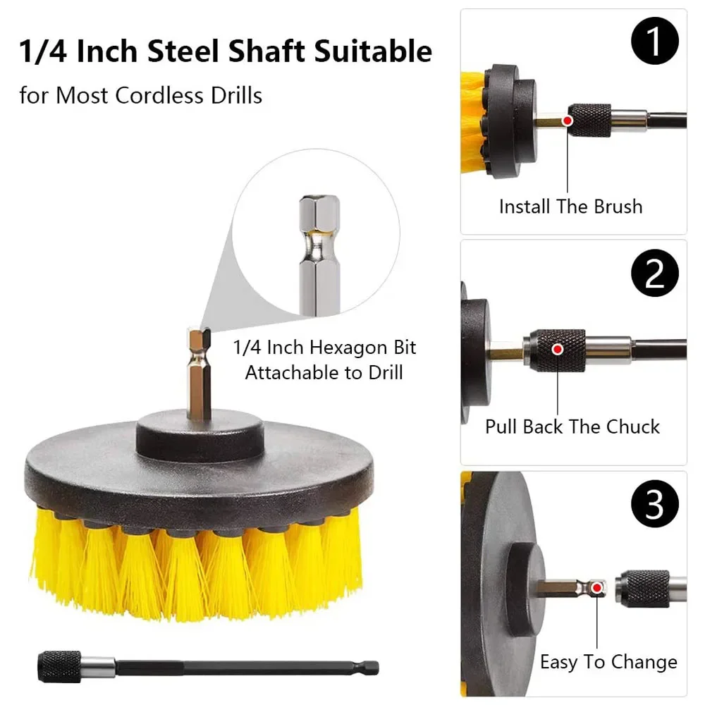 Drill Brush Attachment Set Pow - огляд і ціна Power Tools For Windows
