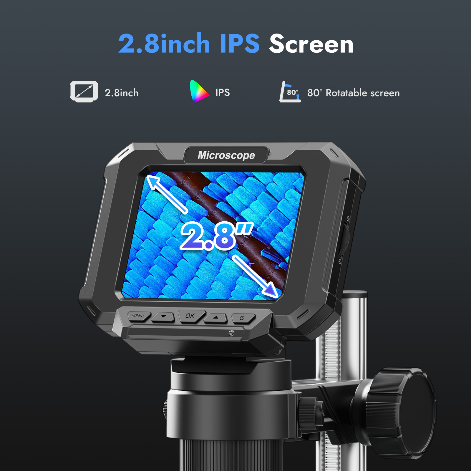 2.8inch Digital Coin Microscop - огляд і ціна Power Tools For Windows