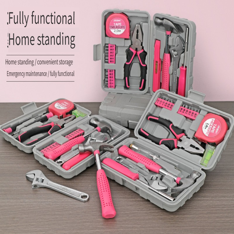 13PCs Pink DIY Tool Kit with E - огляд і ціна Power Tools Plumbing